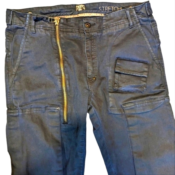 NWOT...PRPS Navy Side Zipper Skinny Pants...Size 33 - Picture 3 of 9